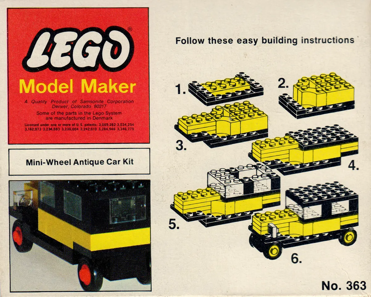 LEGO Samsonite 363 Antique Car Kit set, image 5