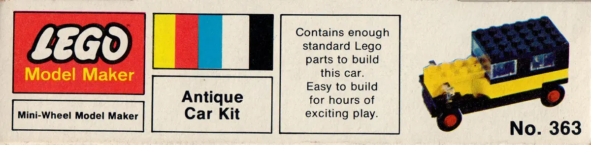 LEGO Samsonite 363 Antique Car Kit set, image 2