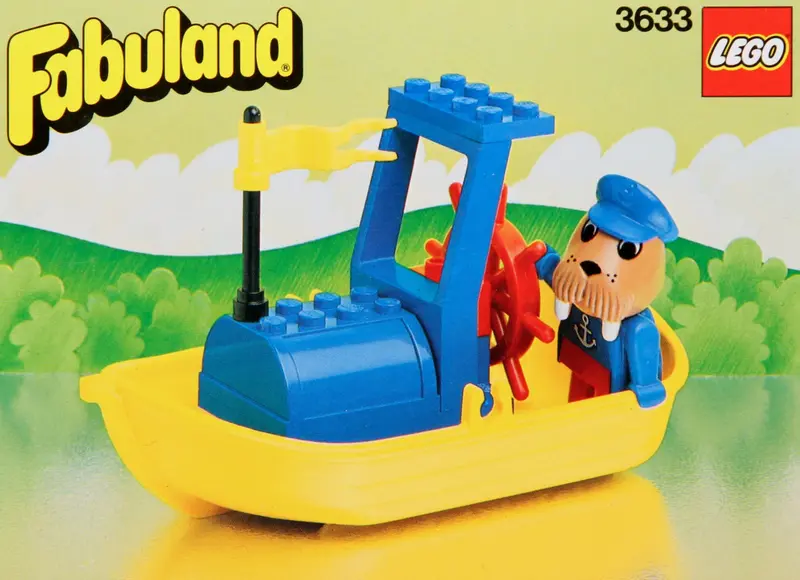 LEGO Fabuland 3633 Motor Boat with Walter Walrus set