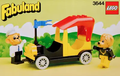 LEGO Fabuland 3644 Mike Monkey and his Taxi set