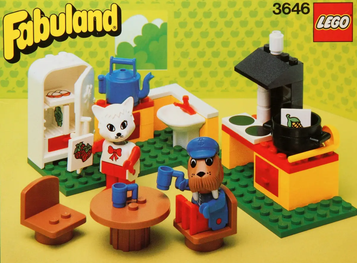 LEGO Fabuland 3646 Catherine Cat in her Kitchen set