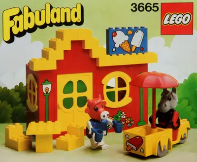LEGO Fabuland 3665 Harry Horse and Clara Cow's Ice Cream Shoppe set