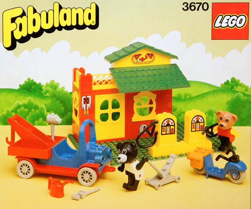 LEGO Fabuland 3670 Service Station set