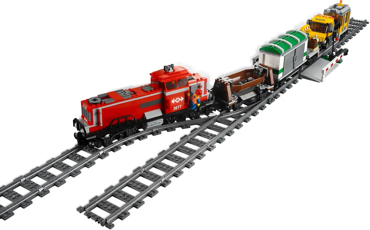 LEGO City 3677 Red Cargo Train set, image 12