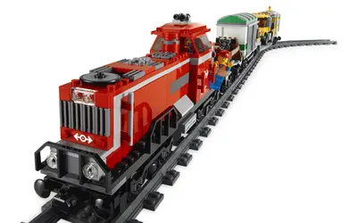 LEGO City 3677 Red Cargo Train set, image 5