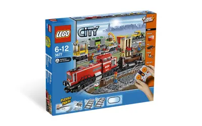 LEGO City 3677 Red Cargo Train set, image 4