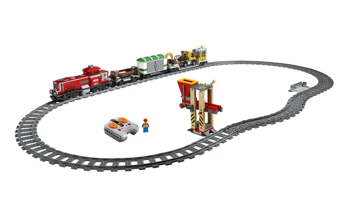 LEGO City 3677 Red Cargo Train set, image 3