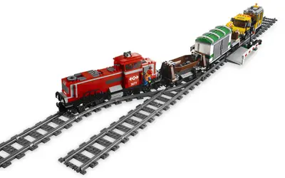 LEGO City 3677 Red Cargo Train set, image 6