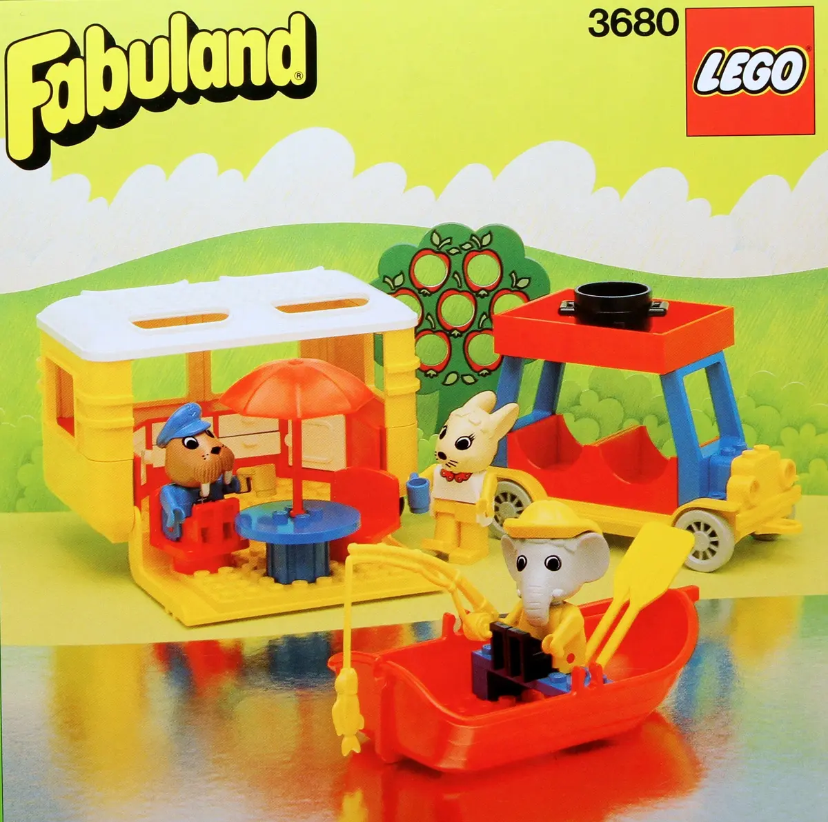 LEGO Fabuland 3680 Caravan and Rowboat set