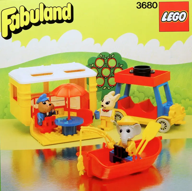 LEGO Fabuland 3680 Caravan and Rowboat set