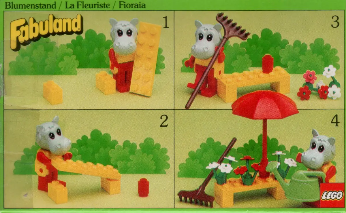 LEGO Fabuland 3715 Hannah's Flower Stand set, image 2