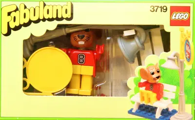 LEGO Fabuland 3719 Bus Stop with Maximilian Mouse set