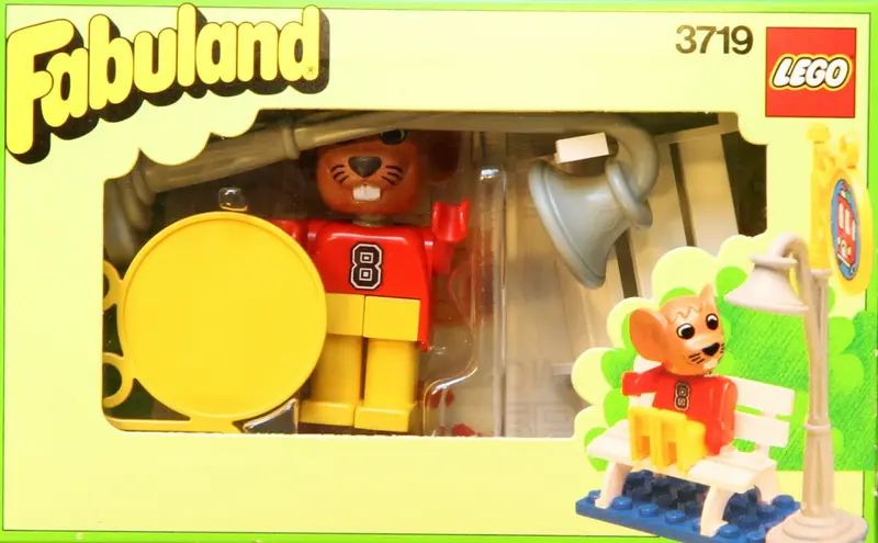 LEGO Fabuland 3719 Bus Stop with Maximilian Mouse set