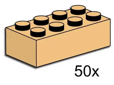 LEGO Bulk Bricks 3730 2x4 Tan Bricks set
