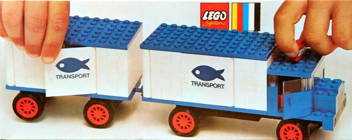 LEGO LEGOLAND 375 Refrigerator Truck and Trailer set