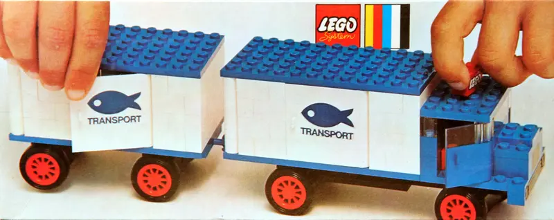 LEGO LEGOLAND 375 Refrigerator Truck and Trailer set