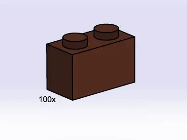 LEGO Bulk Bricks 3751 1x2 Brown Bricks set