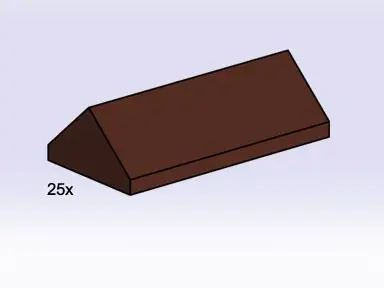 LEGO Bulk Bricks 3756 2x4 Ridge Roof Tiles Steep Sloped Brown set