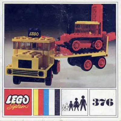 LEGO LEGOLAND 376 Low loader with Excavator set