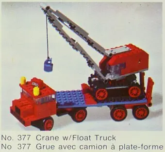 LEGO LEGOLAND 377 Crane w/Float Truck set, image 2