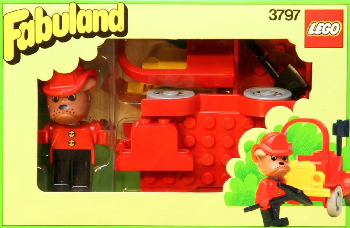 LEGO Fabuland 3797 Fire Chief Boris Bulldog set