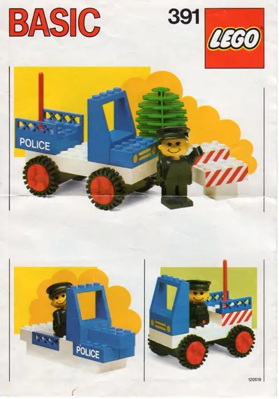 LEGO Basic 391 Police Car set