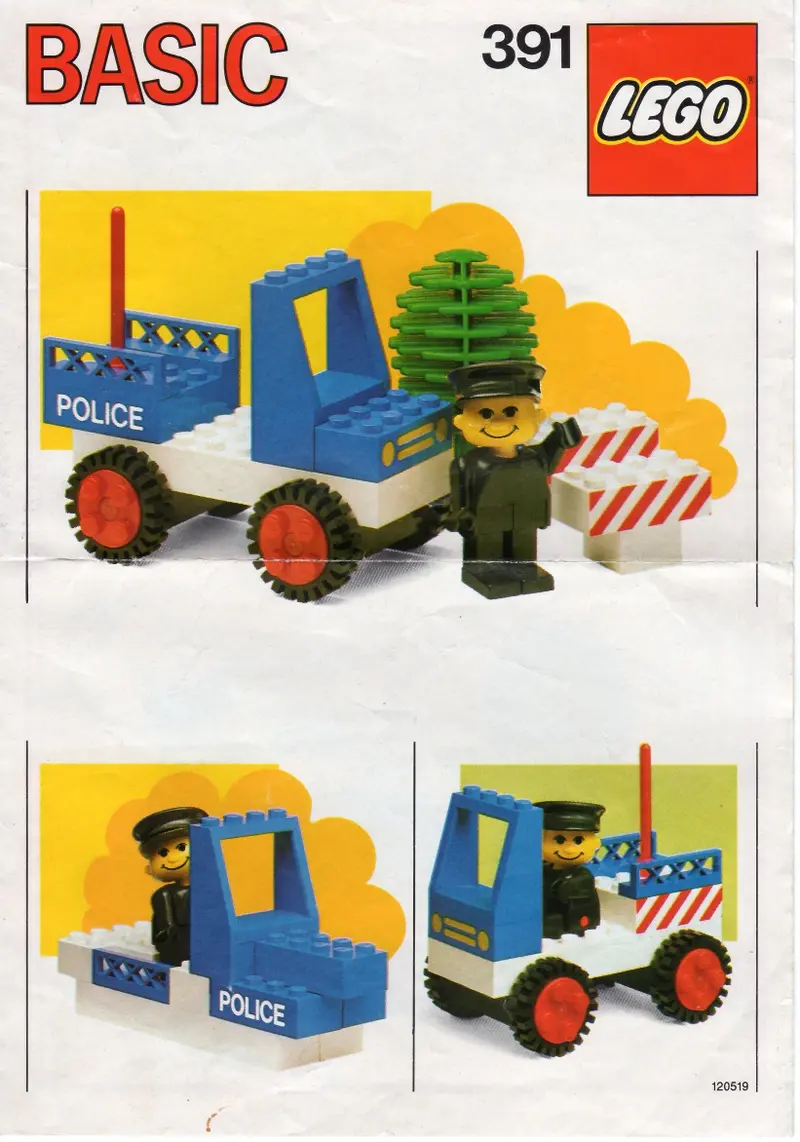 LEGO Basic 391 Police Car set