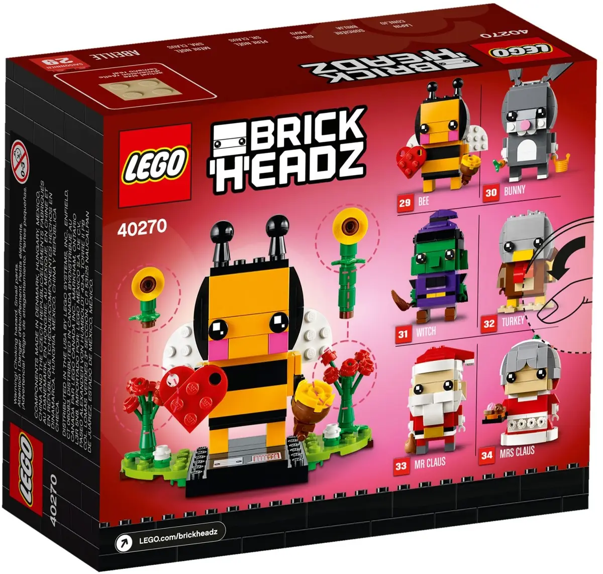 LEGO BrickHeadz 40270 Valentine's Bee set, image 3