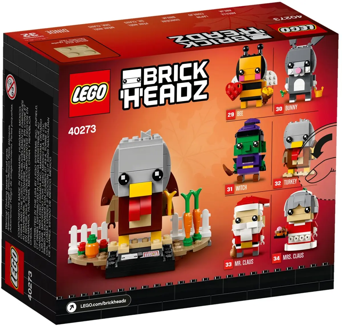 LEGO BrickHeadz 40273 Thanksgiving Turkey set, image 4