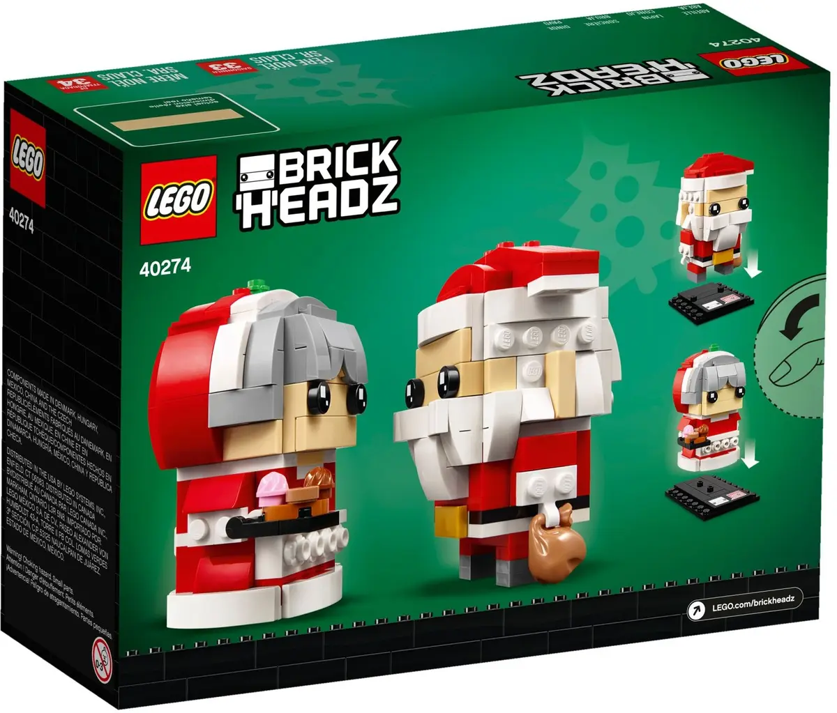 LEGO BrickHeadz 40274 Mr. & Mrs. Claus set, image 5