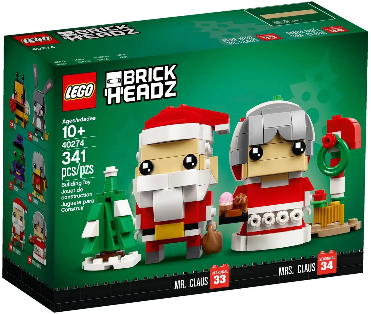 LEGO BrickHeadz 40274 Mr. & Mrs. Claus set, image 2