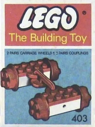 LEGO System 403 Train Couplers and Wheels (The Building Toy) set