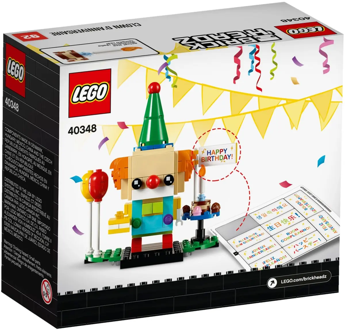LEGO BrickHeadz 40348 Birthday Clown set, image 4