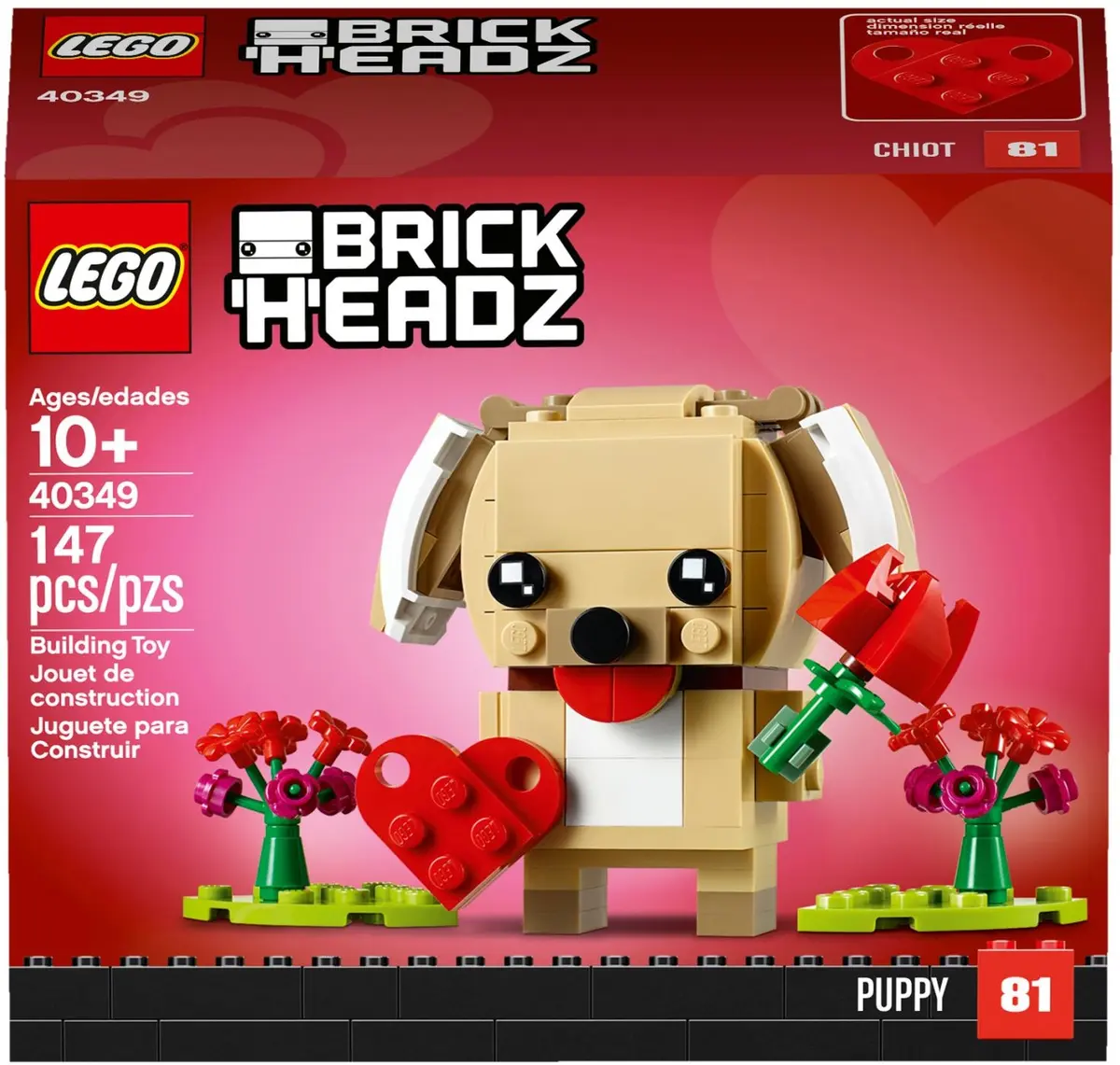 LEGO BrickHeadz 40349 Valentine's Puppy set, image 4