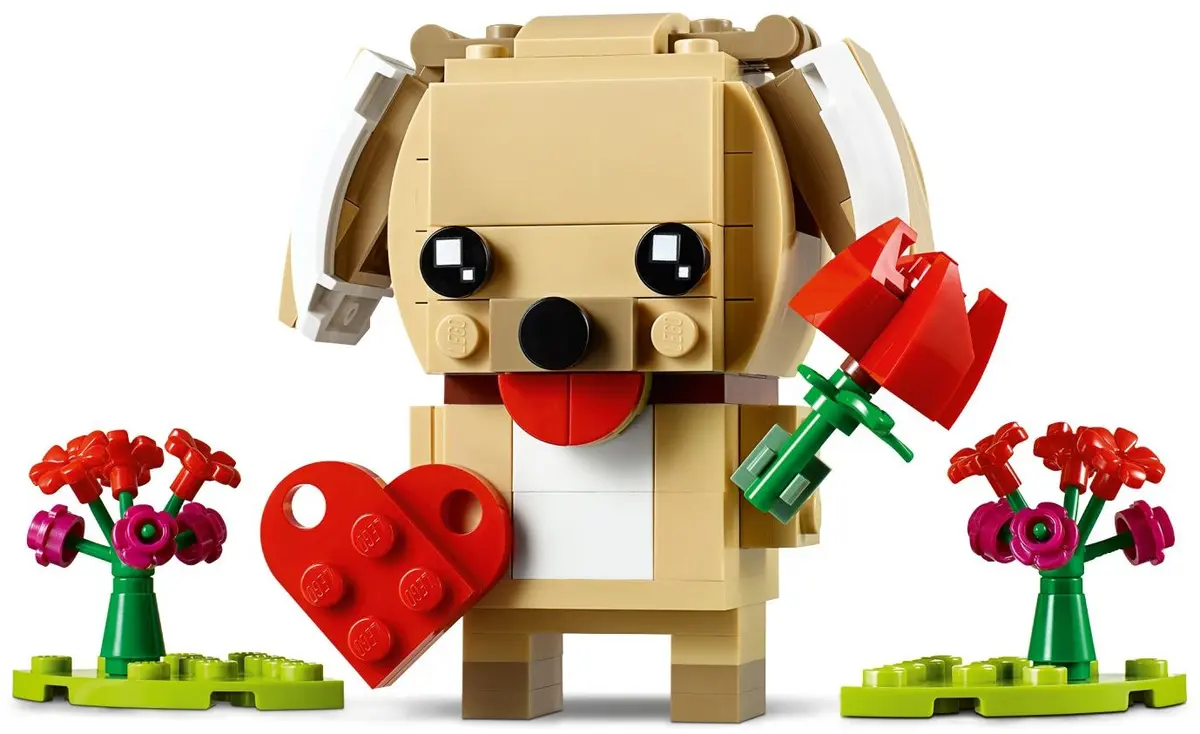 LEGO BrickHeadz 40349 Valentine's Puppy set, image 3