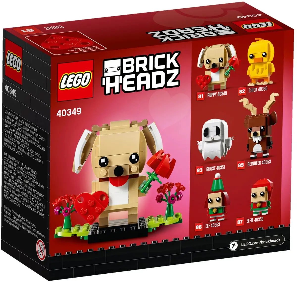 LEGO BrickHeadz 40349 Valentine's Puppy set, image 5