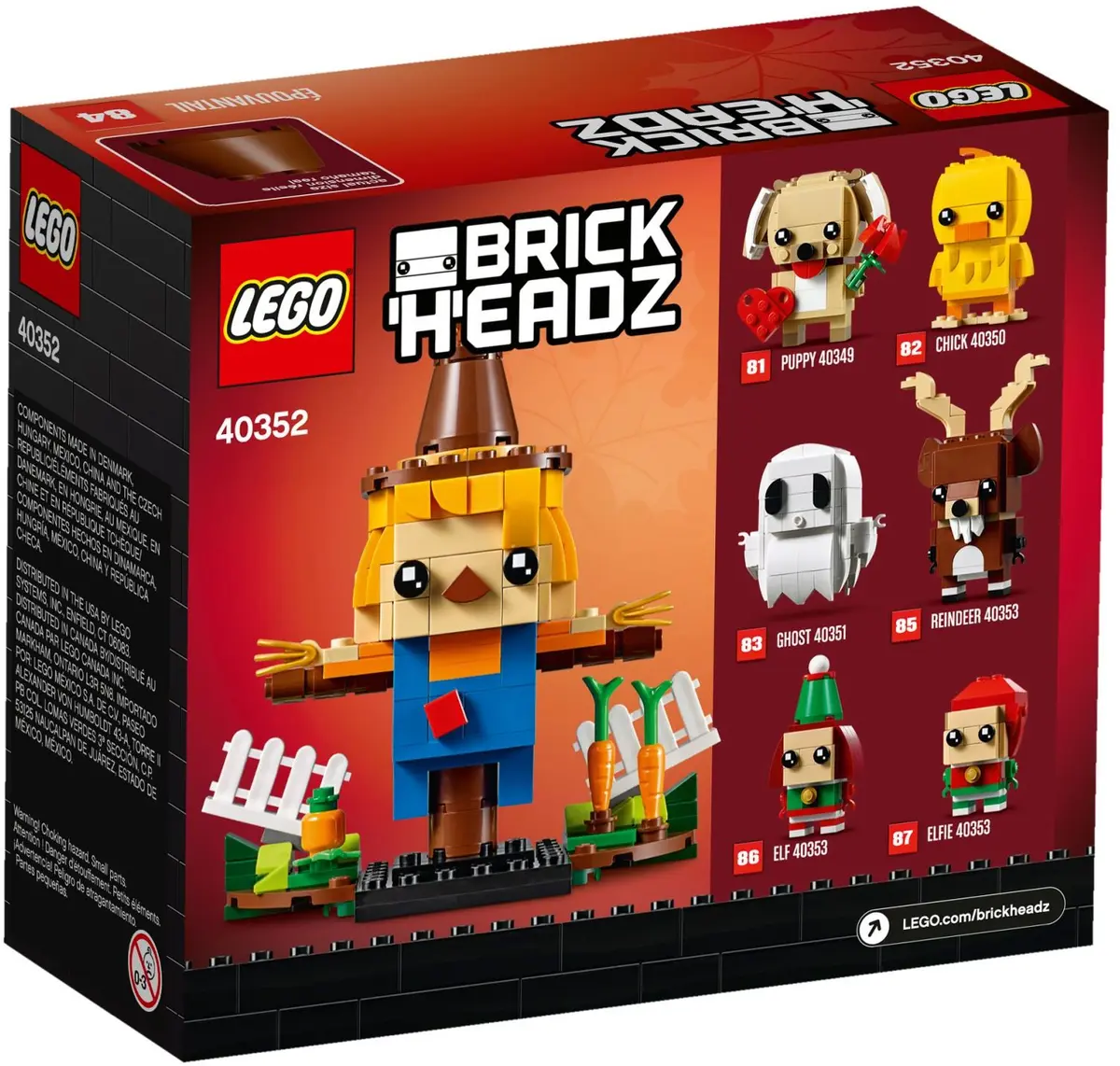 LEGO BrickHeadz 40352 Thanksgiving Scarecrow set, image 5