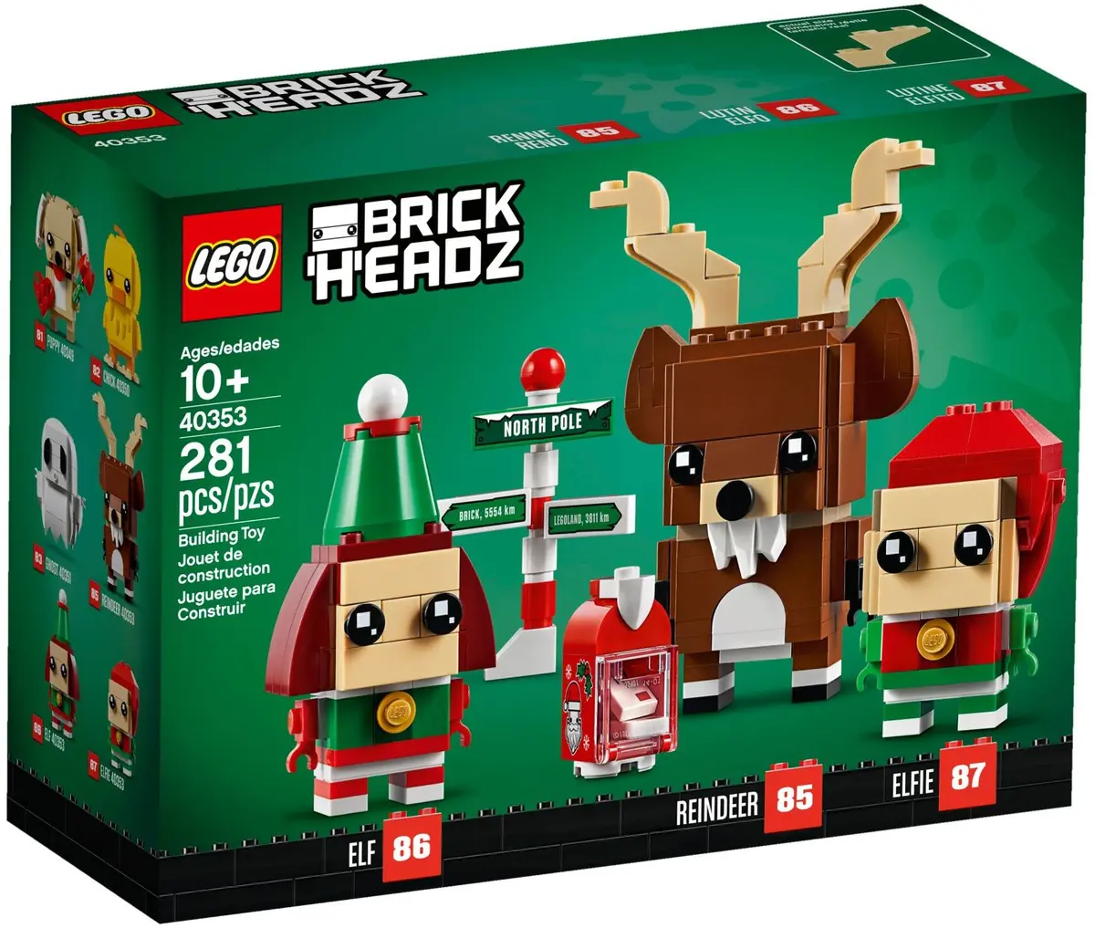 LEGO BrickHeadz 40353 Reindeer, Elf and Elfie set, image 2