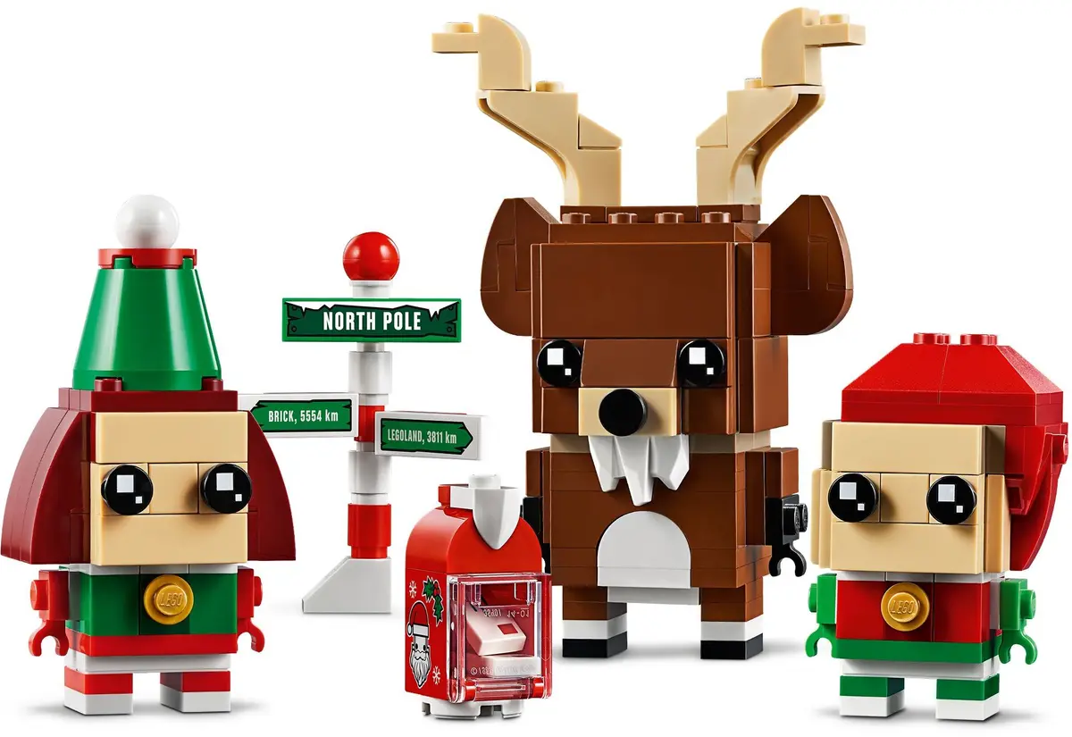 LEGO BrickHeadz 40353 Reindeer, Elf and Elfie set, image 3