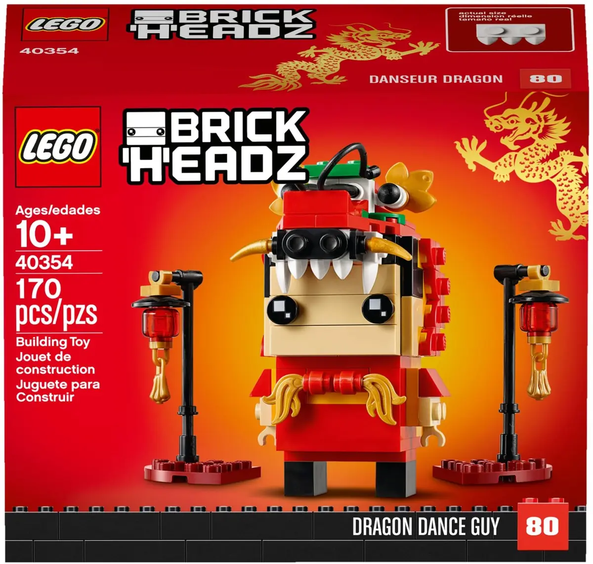 LEGO BrickHeadz 40354 Dragon Dance Guy set, image 5