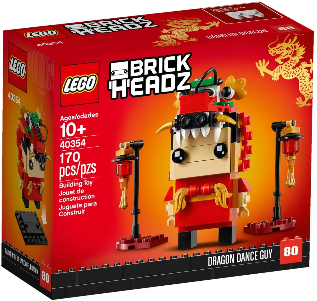 LEGO BrickHeadz 40354 Dragon Dance Guy set, image 2