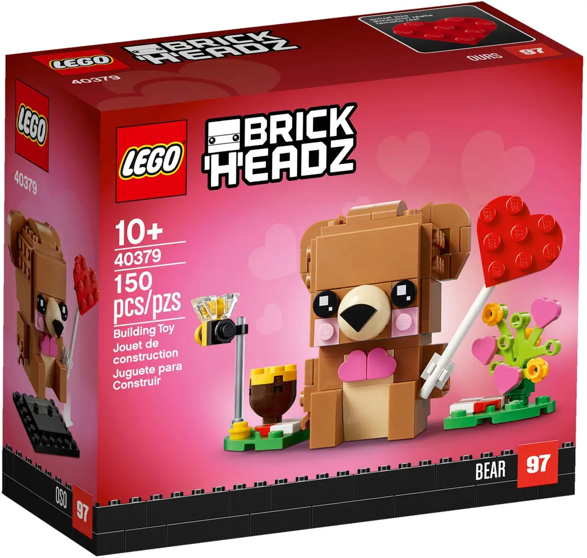 LEGO BrickHeadz 40379 Valentine's Bear set, image 2