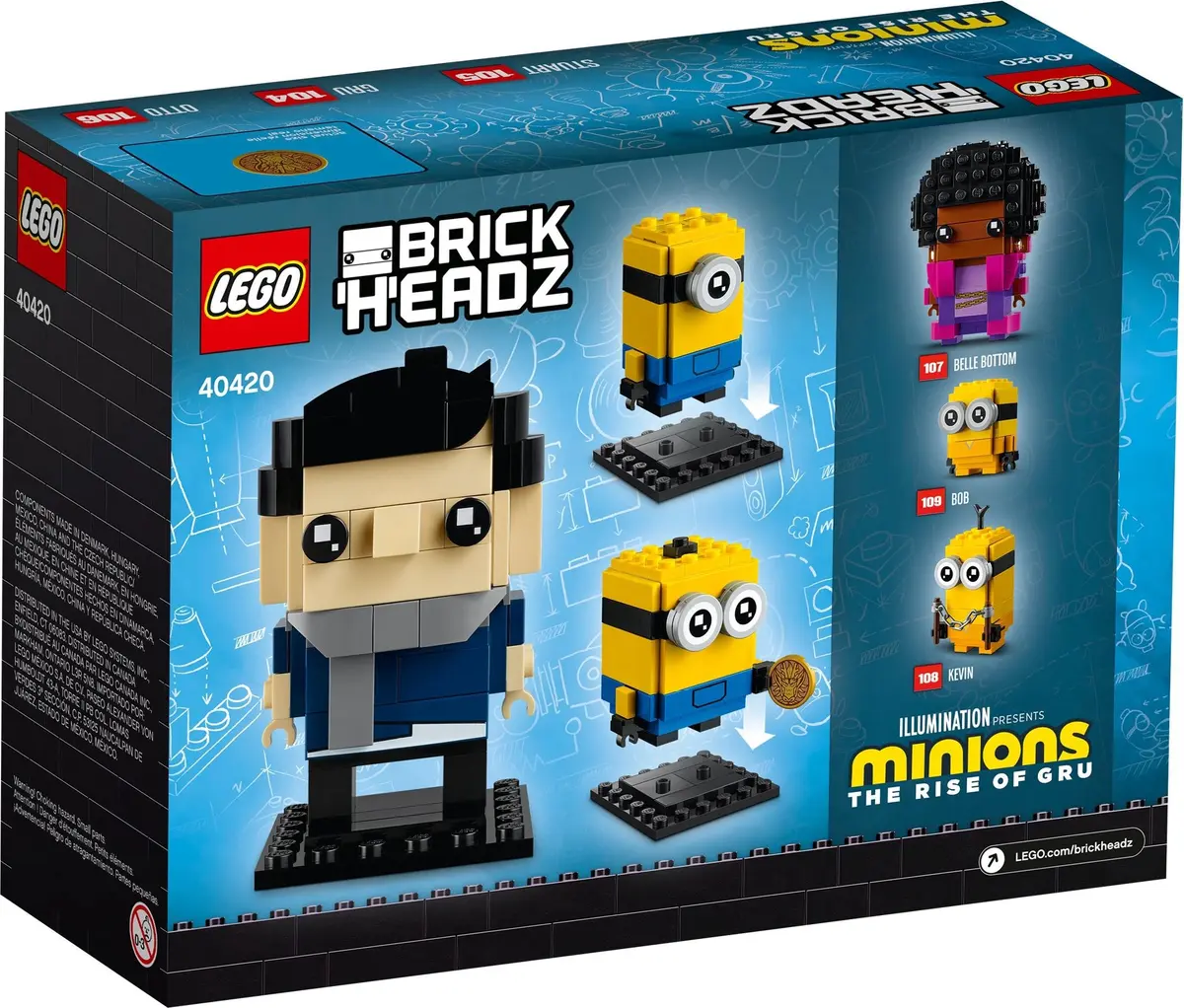 LEGO BrickHeadz 40420 Gru, Stuart and Otto set, image 6