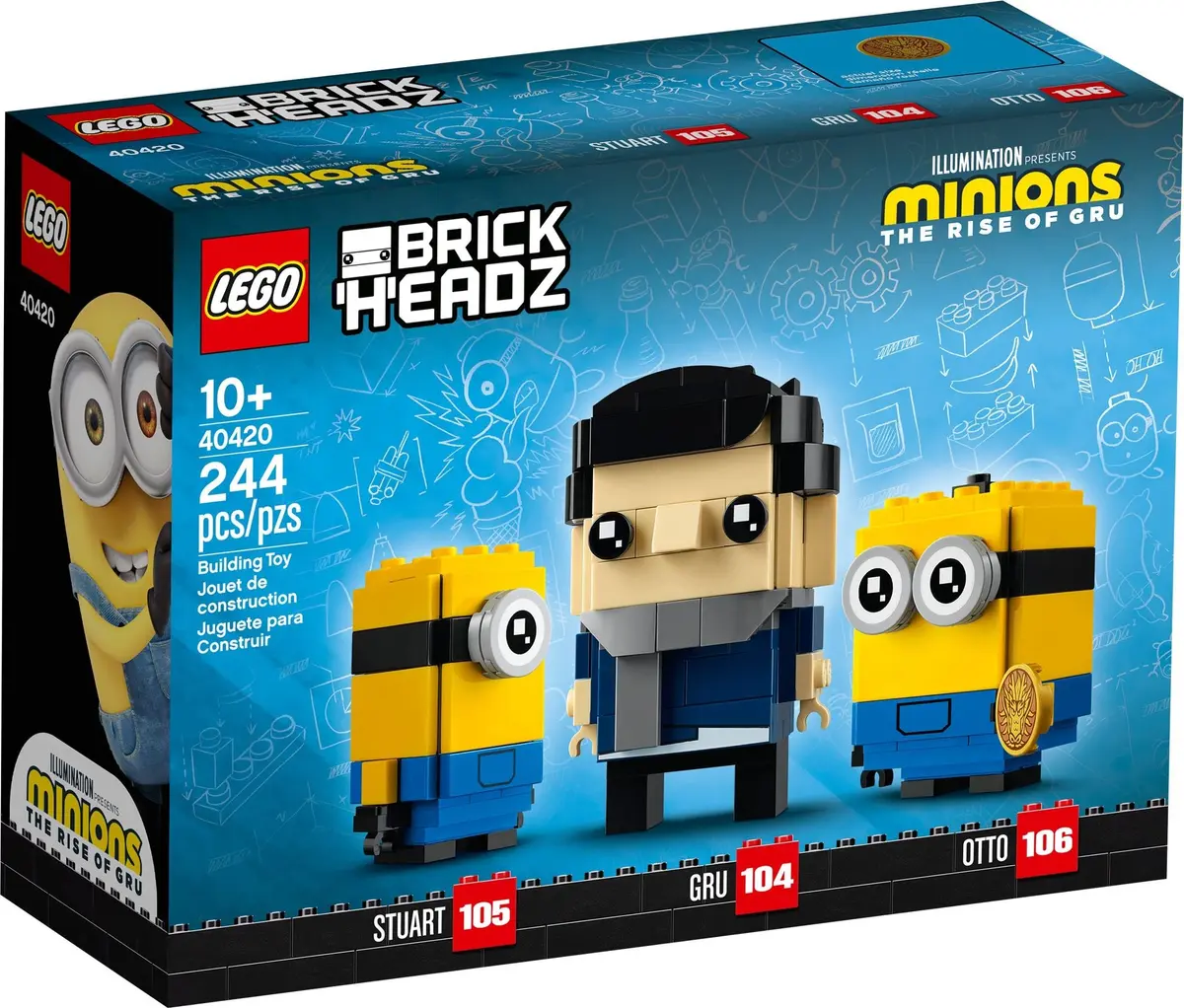 LEGO BrickHeadz 40420 Gru, Stuart and Otto set, image 2
