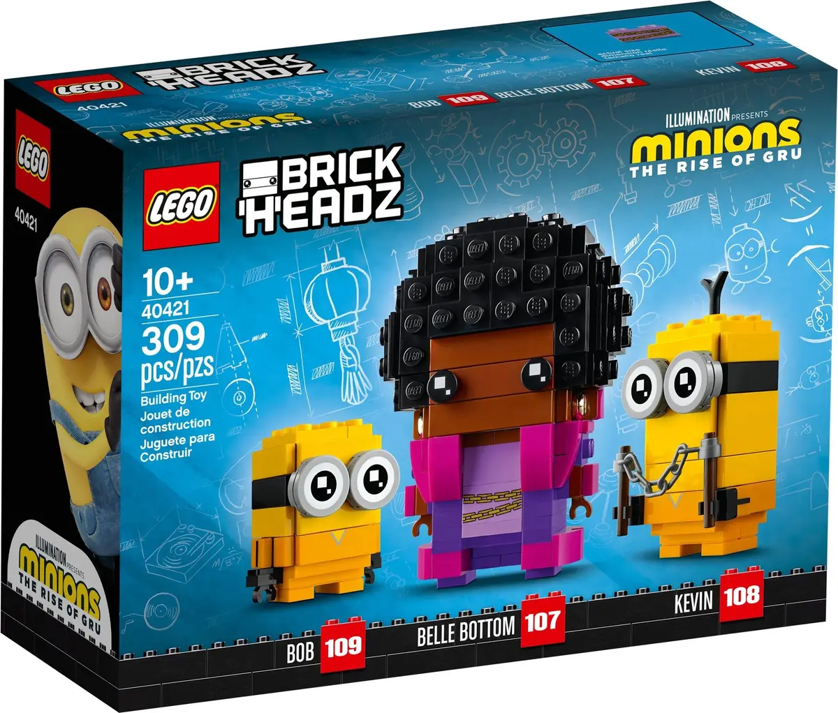 LEGO BrickHeadz 40421 Belle Bottom, Kevin and Bob set, image 2