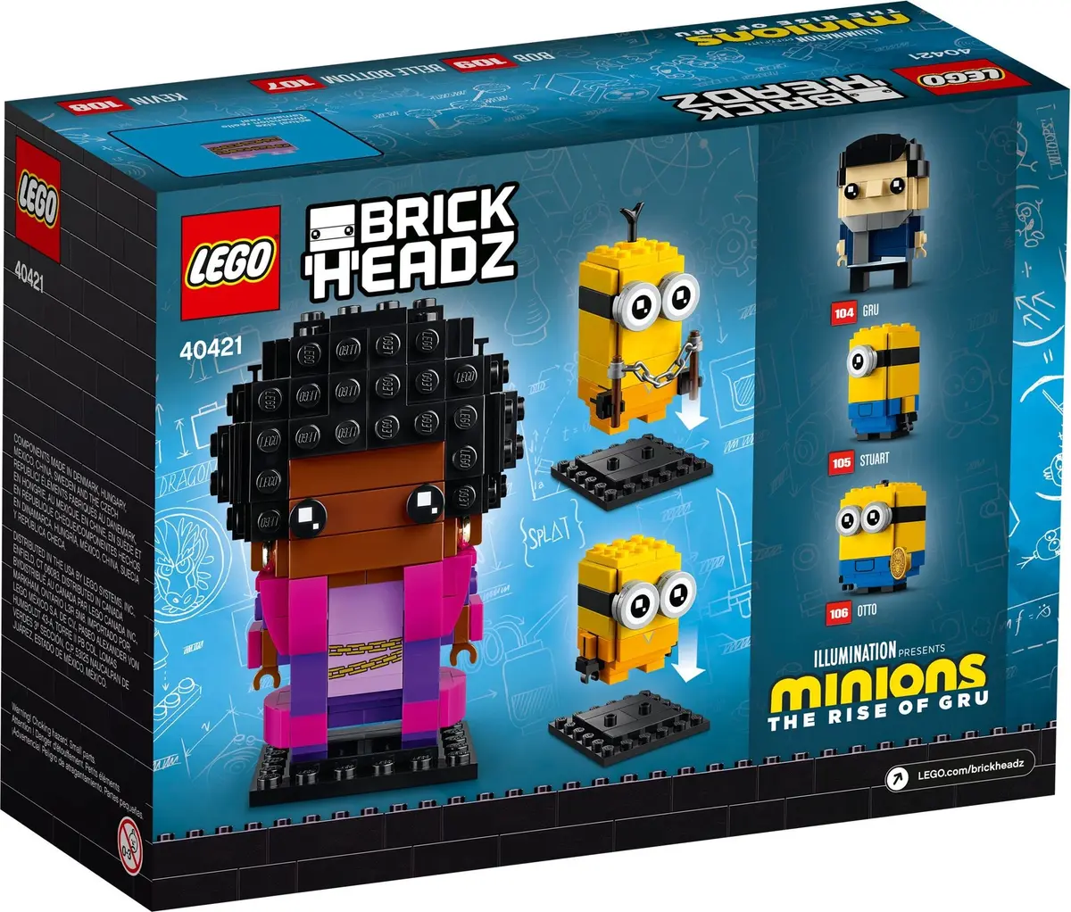 LEGO BrickHeadz 40421 Belle Bottom, Kevin and Bob set, image 6