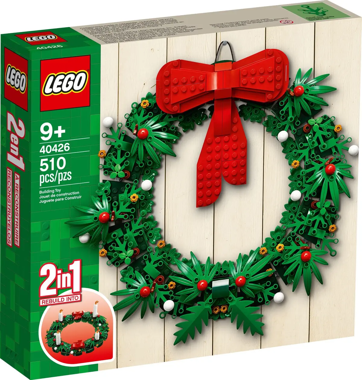 LEGO Seasonal 40426 Christmas Wreath 2-in-1 set, image 2