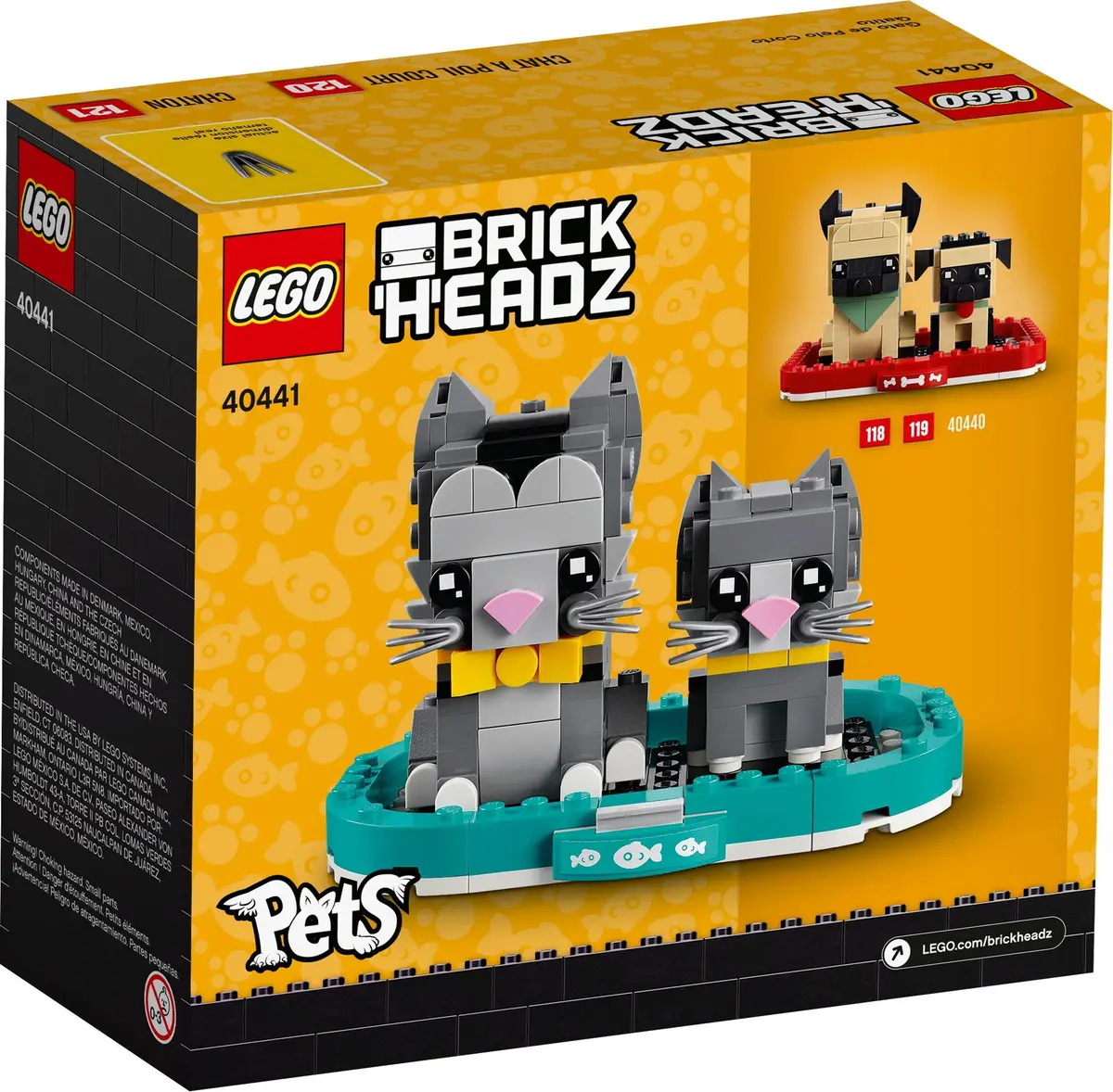 LEGO BrickHeadz 40441 Shorthair Cats set, image 3