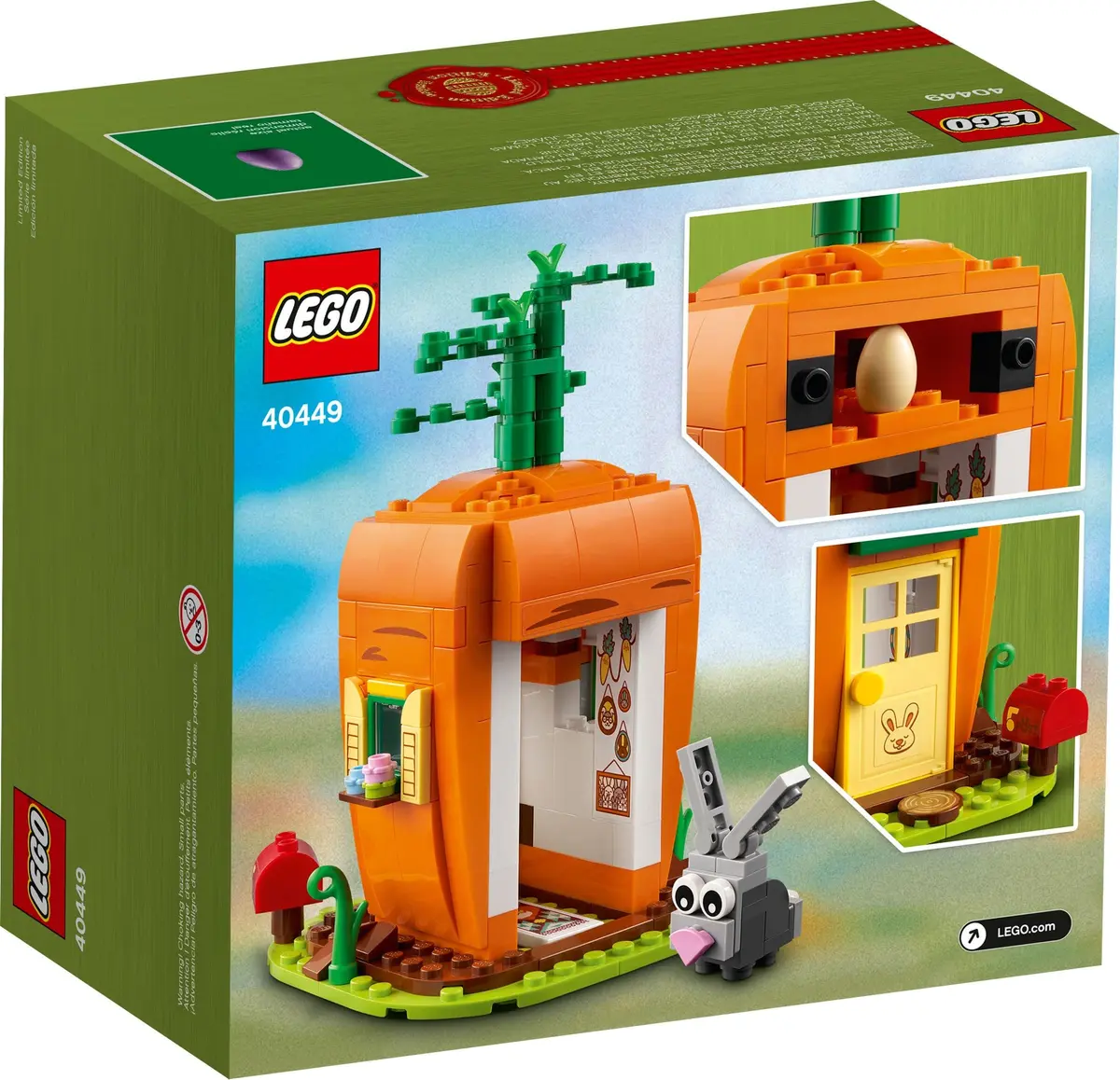 LEGO Seasonal 40449 Easter Bunny's Carrot House set, image 3