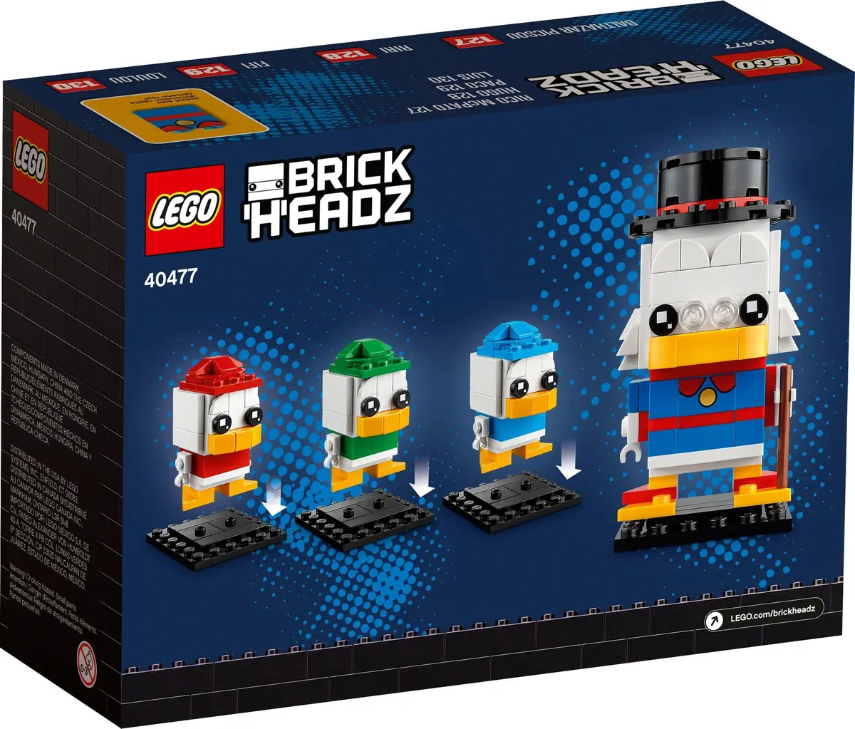 LEGO BrickHeadz 40477 Scrooge McDuck, Huey, Dewey & Louie set, image 3
